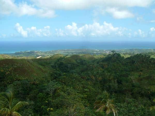 Terreno en la cima de una colina con amplias vistas al océano en Los Puentes, Las Terrenas — En venta