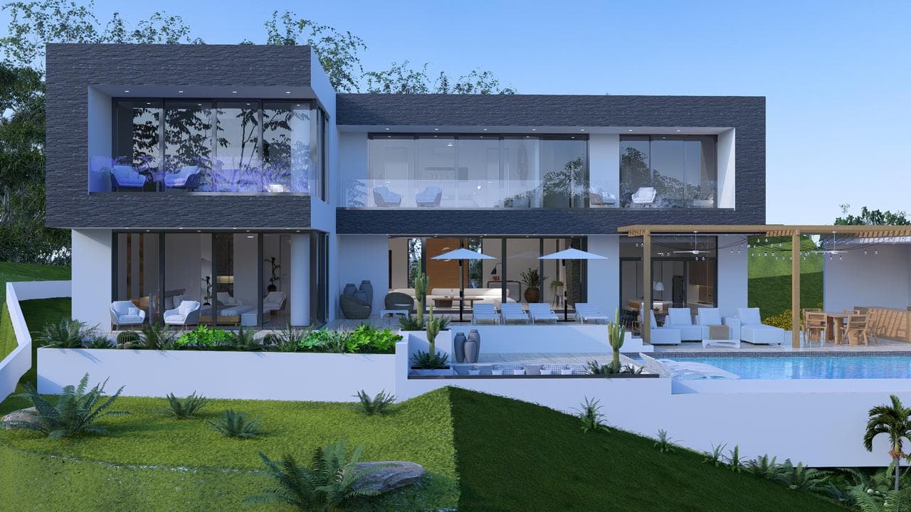 Espaciosa villa de 5 habitaciones con impresionantes vistas al mar en Center Town, Las Terrenas — En venta