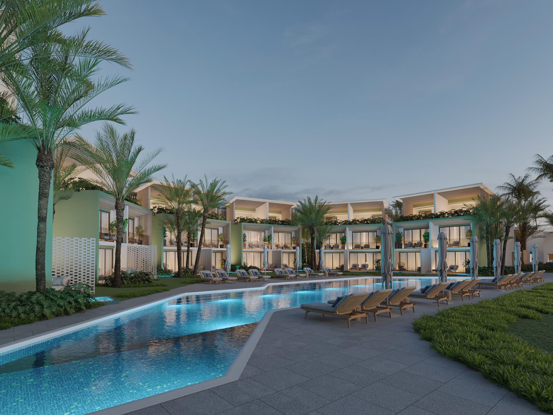 Townhouses en desarrollo de primera línea en El Portillo, Las Terrenas — En venta