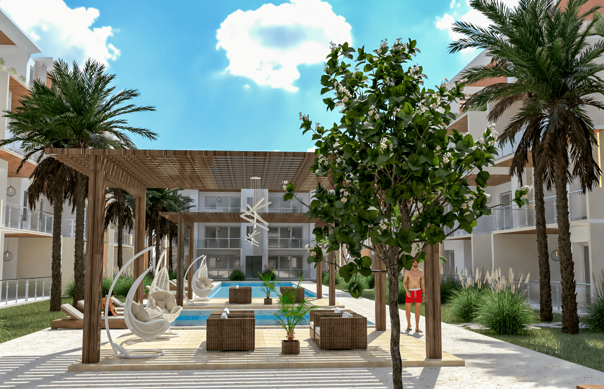 Nuevos condominios entre Bonita y el pueblo en La Ceiba, Las Terrenas — En venta