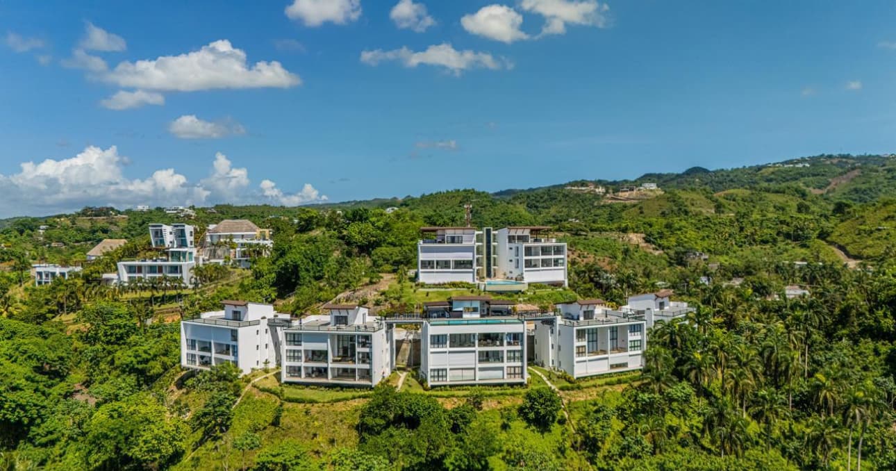 Condominio de 2 habitaciones exento de impuestos con vistas panorámicas al mar en Playa Bonita en Bonita, Las Terrenas — En venta