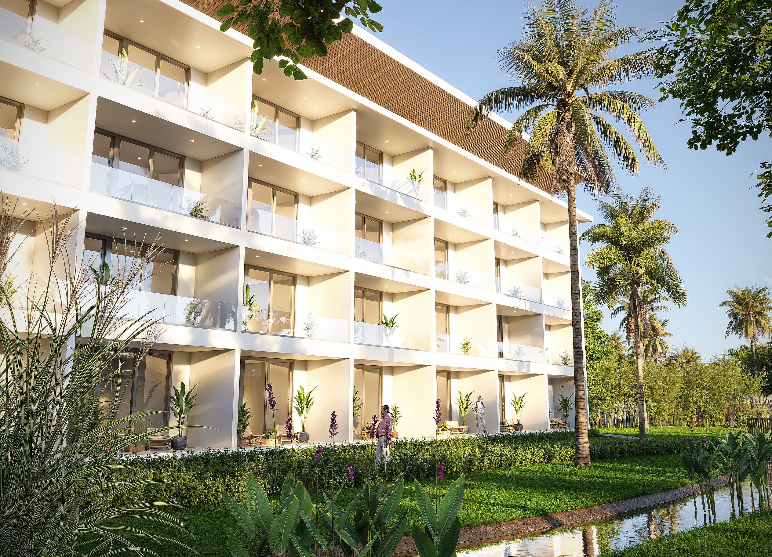 Modernos condominios frente a la playa de 1 habitación en El Portillo en El Portillo, Las Terrenas — En venta
