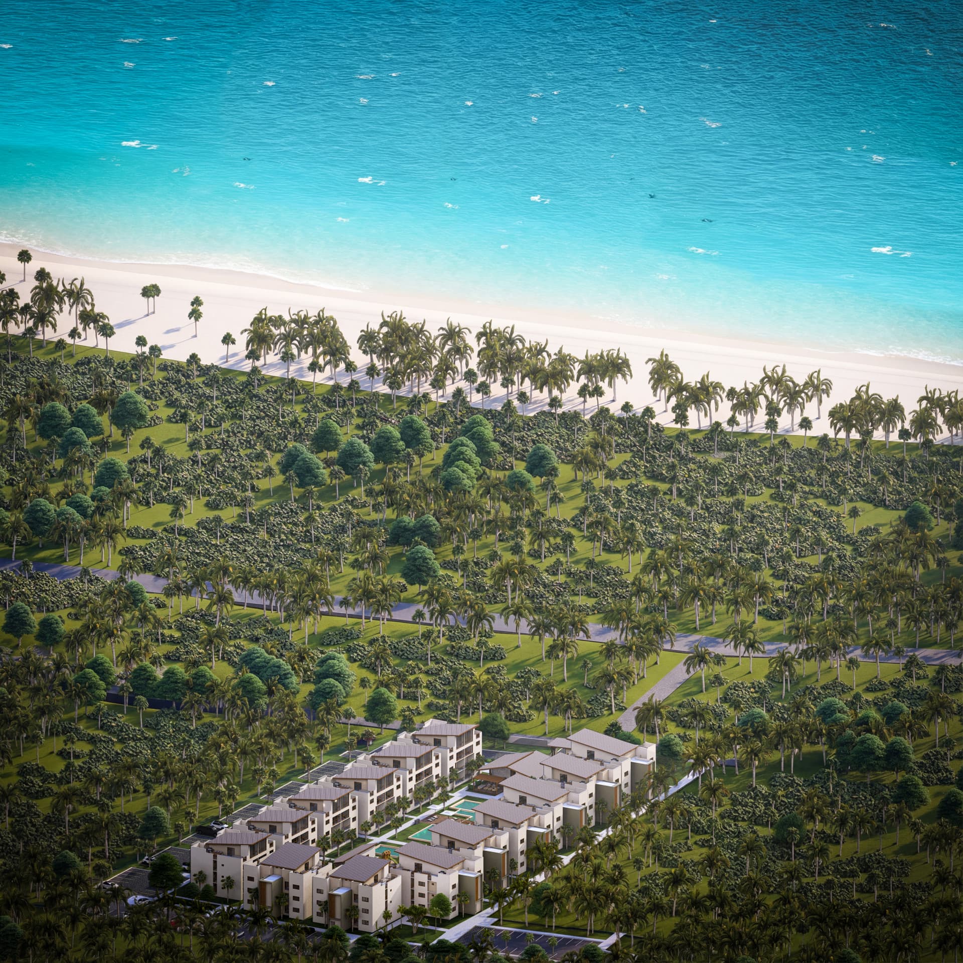 Nuevo proyecto de 84 unidades a pasos de la playa Cosón en Cosón, Las Terrenas — En venta