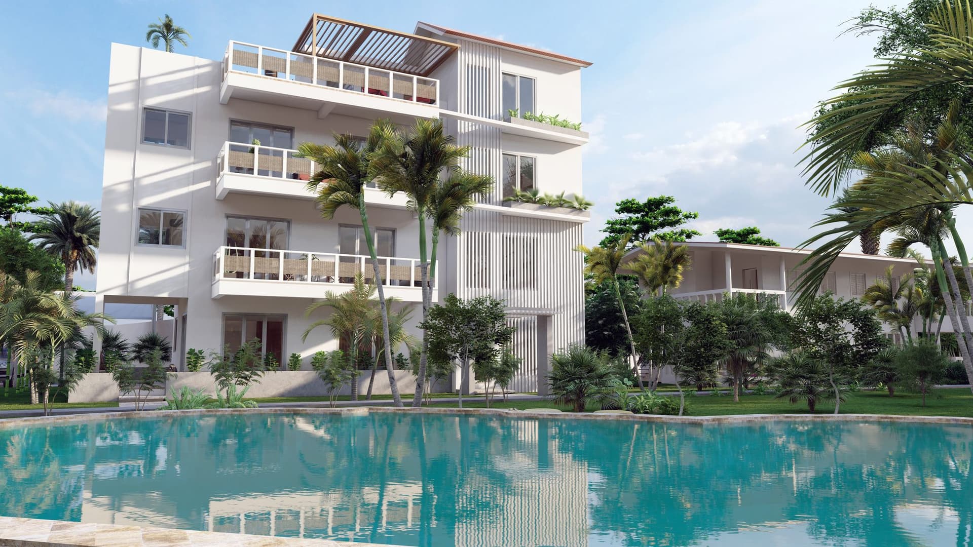Modern 2-BR condos in a tropical oasis en Punta Popy, Las Terrenas — En venta
