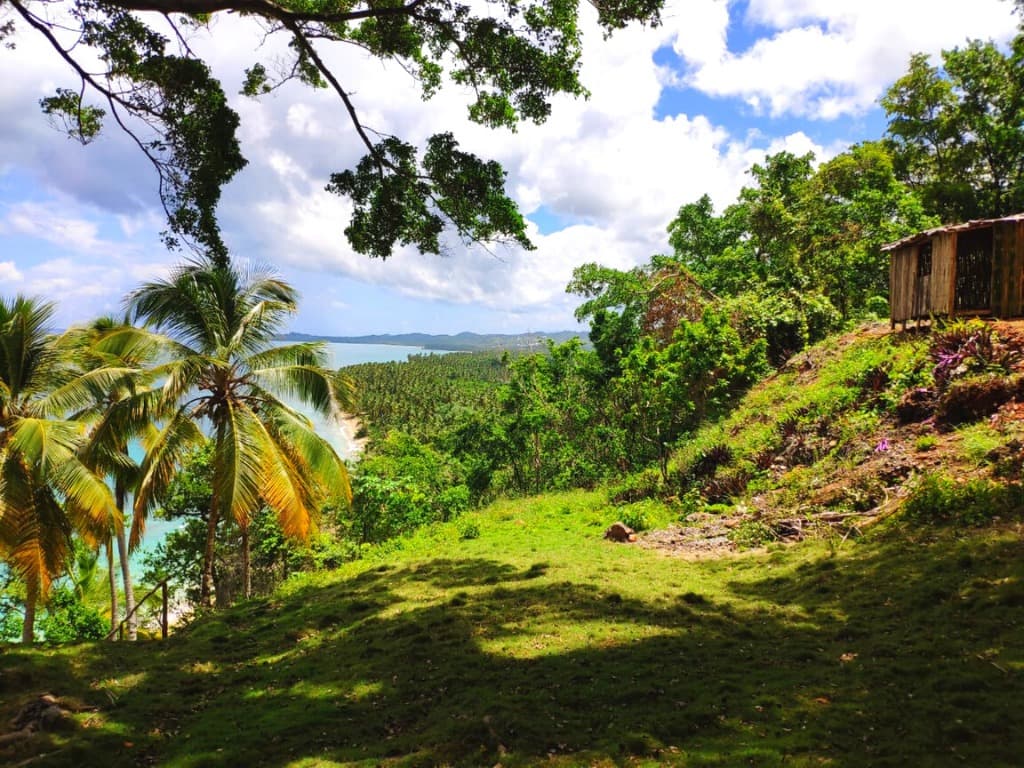 Terreno excepcional con colinas sobre la playa de Cosón en Cosón, Las Terrenas — En venta