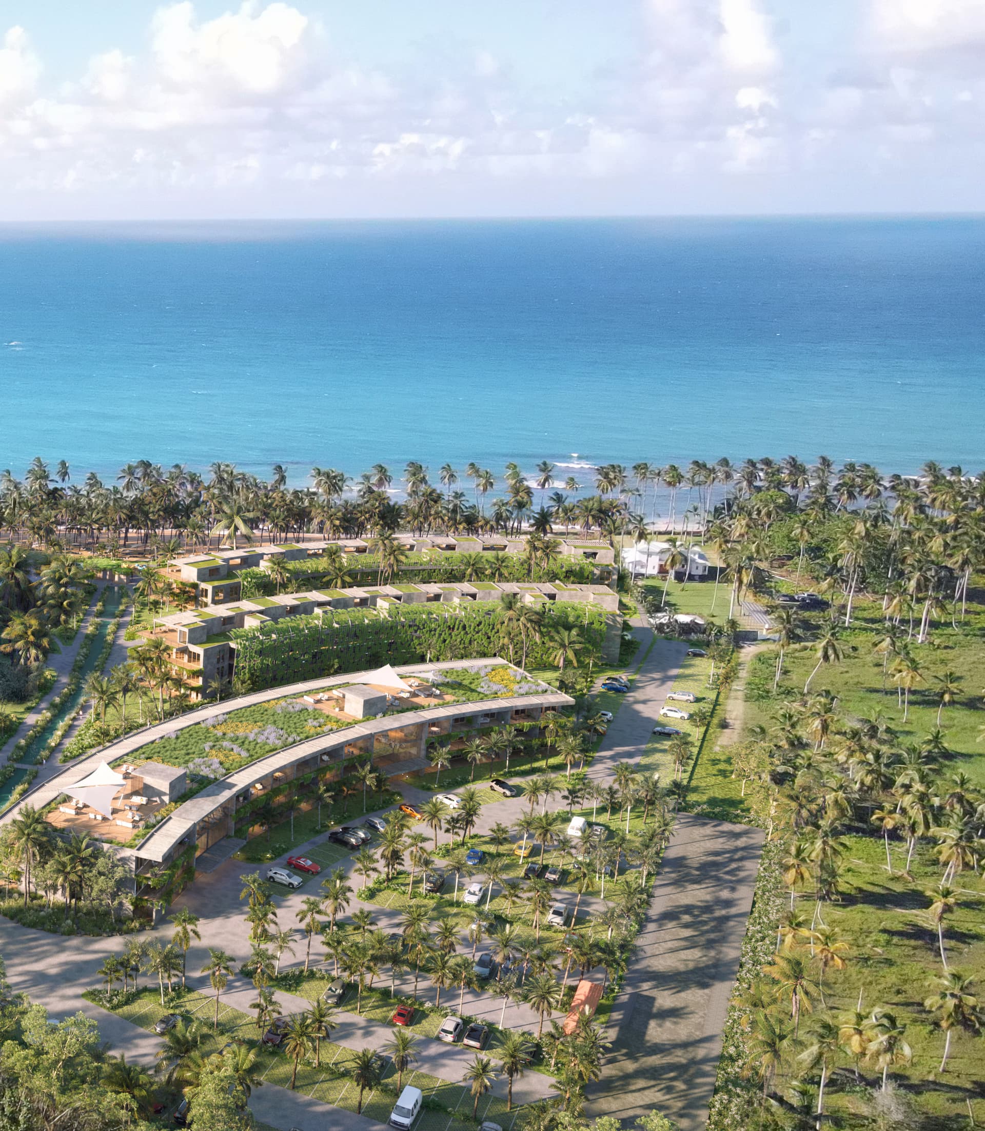 Brand-new 1, 2 and 3-BR beachfront condos in Coson en Cosón, Las Terrenas — En venta